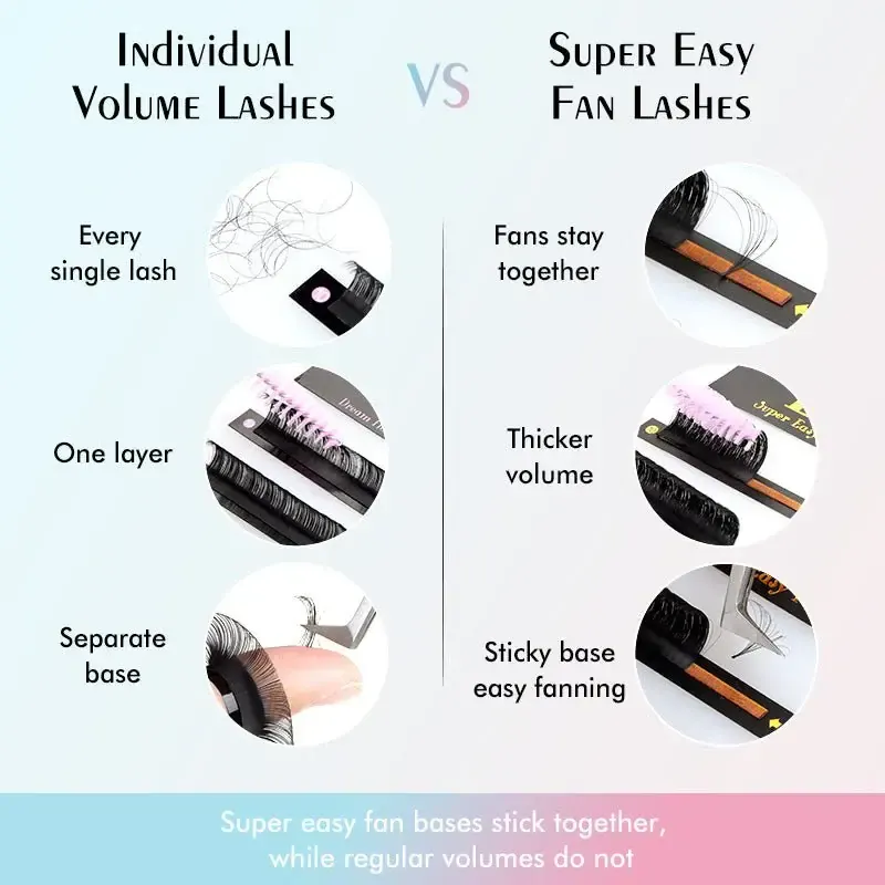 Easy fan cashmere lashes