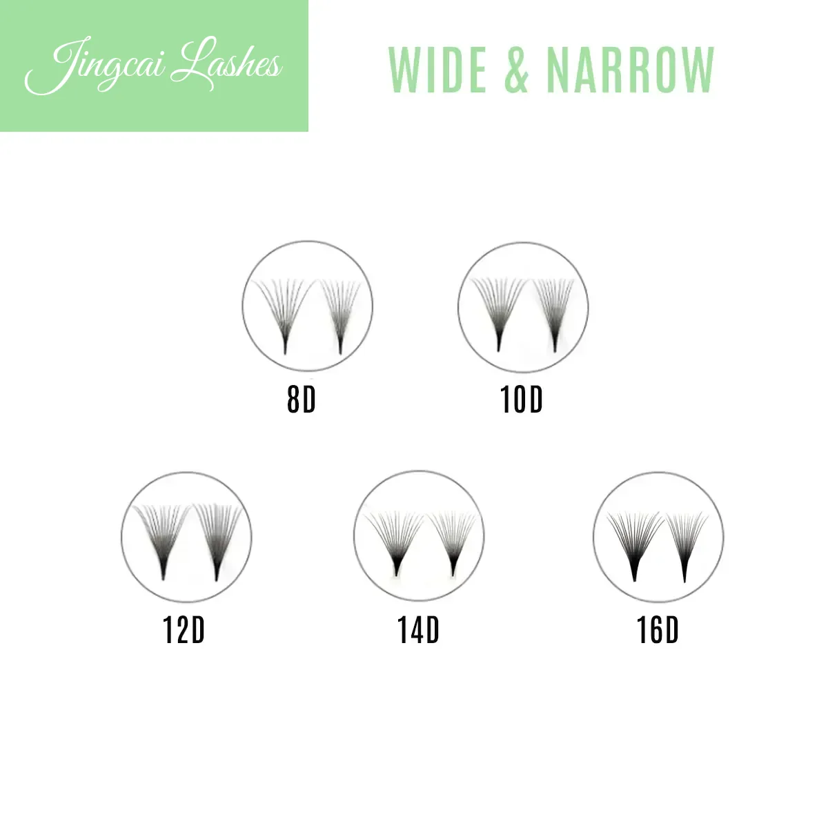 03 Promade Pointy Base Fan Lashes 10D 12D 14D 16D